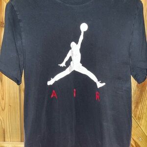 Jordan Gray T-Shirt with Red Logo